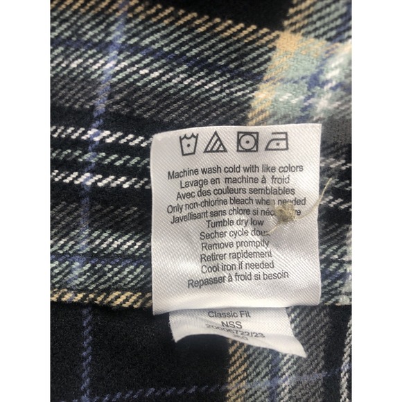 MOUNTAIN KHAKIS plaid flannel button down blue western shirt w/pocket Mens XL - Picture 4 of 11